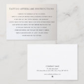 Tattoo nazorginstructies Zilvergradiënt Visitekaartje (Voorkant / Achterkant)