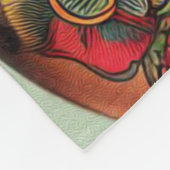  Tattoo Old School Pin-up Fleece Deken (Hoek)