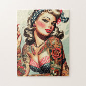 Tattoo Old School Pin-up Legpuzzel (Verticaal)