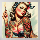  Tattoo Old School Pin-up Poster (Voorkant)