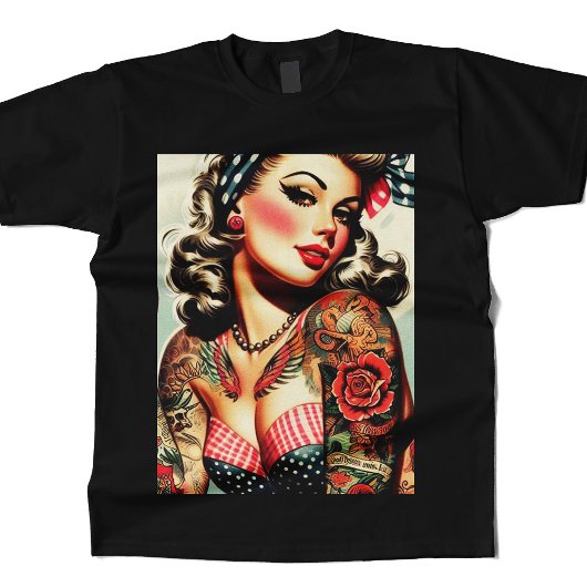  Tattoo Old School Pin-up T-shirt
