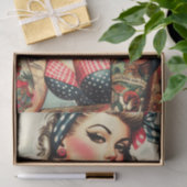  Tattoo Old School Pin-up Tissuepapier (Geschenk)