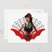 Tattoo omhoog briefkaart (Voorkant / Achterkant)