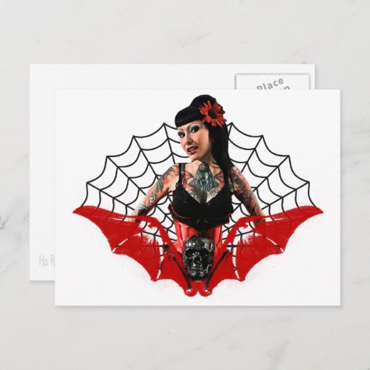 Tattoo omhoog briefkaart (Voorkant / Achterkant)