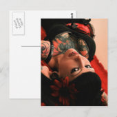 Tattoo omhoog briefkaart (Voorkant / Achterkant)