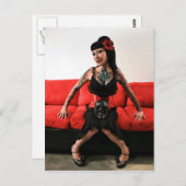 Tattoo omhoog briefkaart (Voorkant / Achterkant)