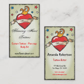 Tattoo Ontvlambare Visitekaartjes (Voorkant / Achterkant)