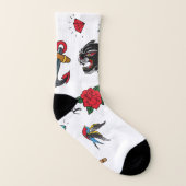 Tattoo oude school sokken (Rechts - buiten)