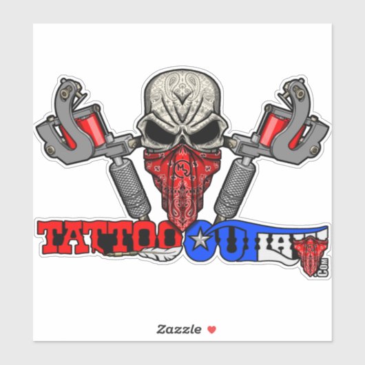 Tattoo Outlaw Decal Sticker (Vel)