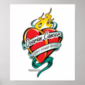 Tattoo Ovariumkanker Harthart Poster (Voorkant)
