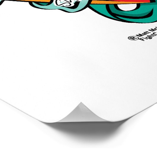 Tattoo Ovariumkanker Harthart Poster (Hoek)