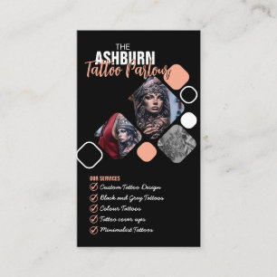 Tattoo Parlor Poster - Custom Black blush Visitekaartje