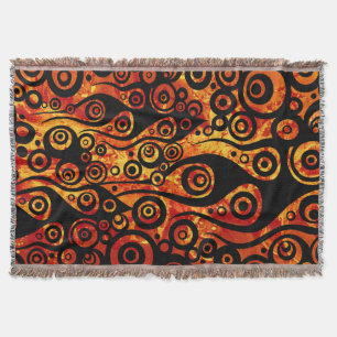 Tattoo Patroon ART - vlammen en cirkels + uw idee Deken