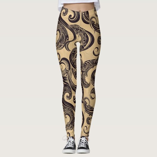Tattoo Patroon leggings (Voorkant)