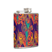 Tattoo Patroonkunst - vlammen en cirkels Heupfles (Rechts)