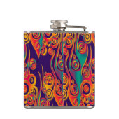 Tattoo Patroonkunst - vlammen en cirkels Heupfles (Achterkant)