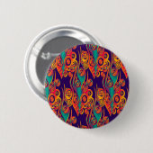 Tattoo Patroonkunst - vlammen en cirkels Ronde Button 5,7 Cm (Voorkant /achterkant)