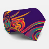 Tattoo Patroonkunst - vlammen en cirkels Stropdas (Opgerold)