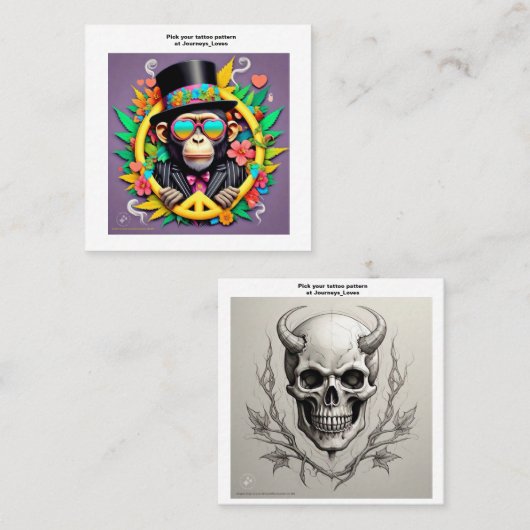 Tattoo Pattern Visitekaartje (Voorkant / Achterkant)