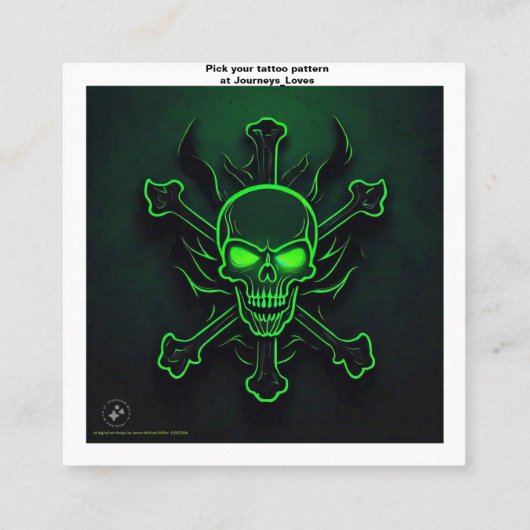 Tattoo Pattern Visitekaartje (Achterkant)