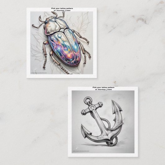 Tattoo Pattern Visitekaartje (Voorkant / Achterkant)