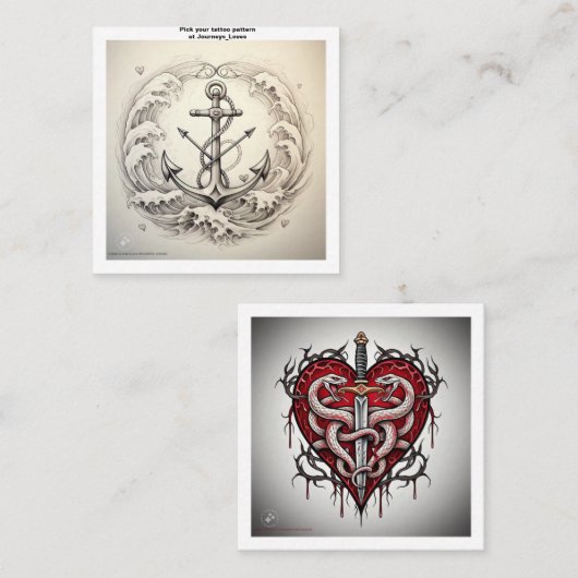 Tattoo Pattern Visitekaartje (Voorkant / Achterkant)