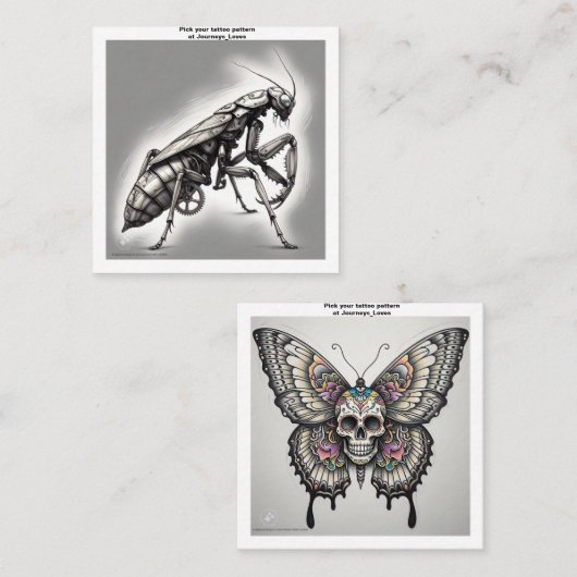 Tattoo Pattern Visitekaartje (Voorkant / Achterkant)