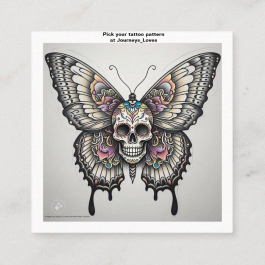 Tattoo Pattern Visitekaartje (Achterkant)