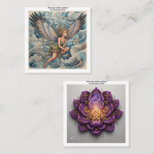 Tattoo Pattern Visitekaartje (Voorkant / Achterkant)