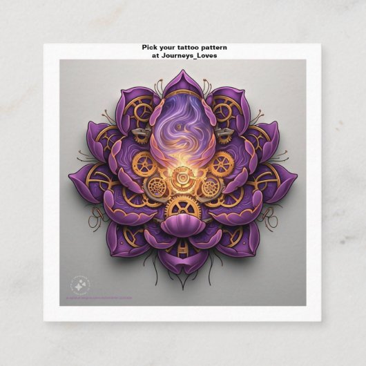 Tattoo Pattern Visitekaartje (Achterkant)