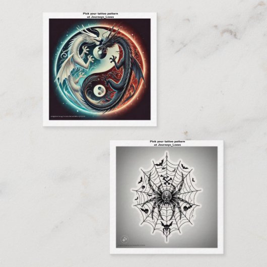 Tattoo Pattern Visitekaartje (Voorkant / Achterkant)