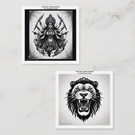 Tattoo Pattern Visitekaartje (Voorkant / Achterkant)