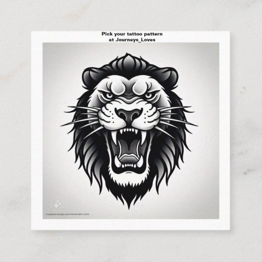 Tattoo Pattern Visitekaartje (Achterkant)