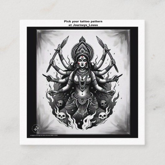 Tattoo Pattern Visitekaartje (Voorkant)