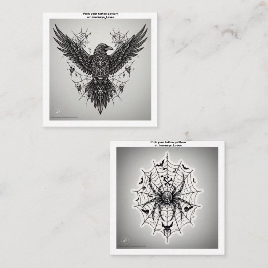 Tattoo Pattern Visitekaartje (Voorkant / Achterkant)