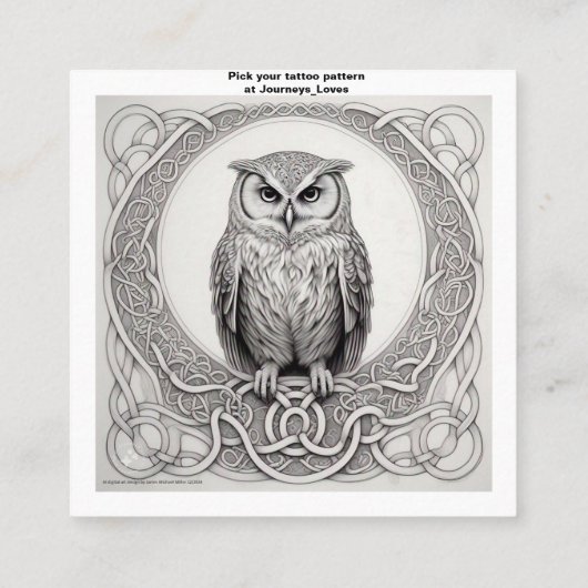 Tattoo Pattern Visitekaartje (Achterkant)