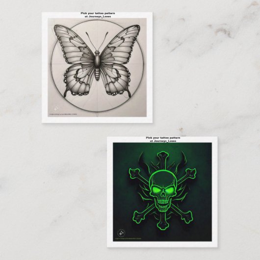 Tattoo Pattern Visitekaartje (Voorkant / Achterkant)