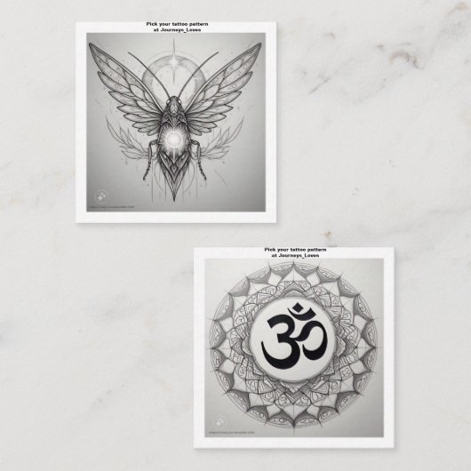 Tattoo Pattern Visitekaartje (Voorkant / Achterkant)