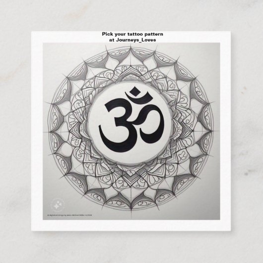 Tattoo Pattern Visitekaartje (Achterkant)