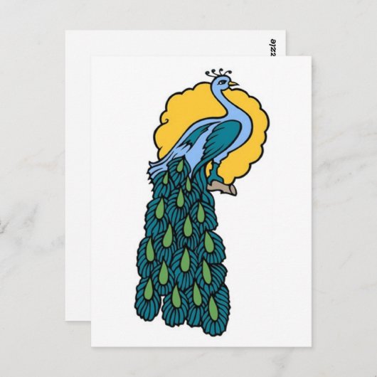  Tattoo Peacock Briefkaart (Voorkant / Achterkant)