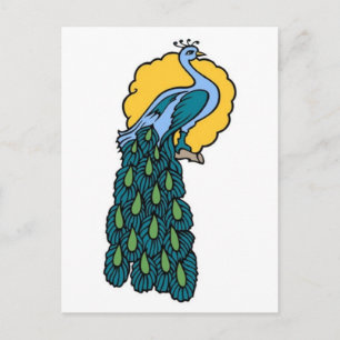 Tattoo Peacock Briefkaart