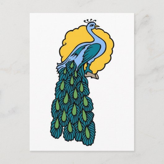  Tattoo Peacock Briefkaart (Voorkant)