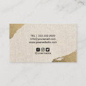 Tattoo & Piercing Black Crow Gold Stroke Elegant Visitekaartje (Achterkant)