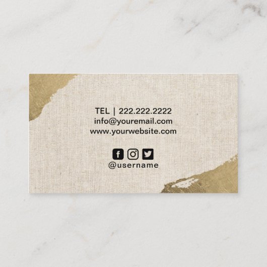 Tattoo & Piercing Black Crow Gold Stroke Elegant Visitekaartje (Achterkant)