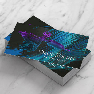Tattoo & Piercing Shop Modern Tattoo Pistool Visitekaartje