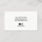 Tattoo & Piercing Shop Modern Tattoo Pistool Visitekaartje (Achterkant)