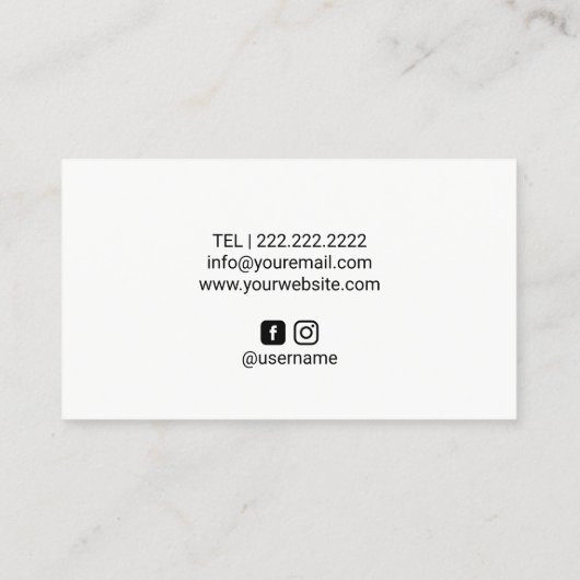 Tattoo & Piercing Shop Modern Tattoo Pistool Visitekaartje (Achterkant)