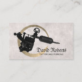 Tattoo Piercing Winkelen Modern Gold Circle Tattoo Visitekaartje (Voorkant)
