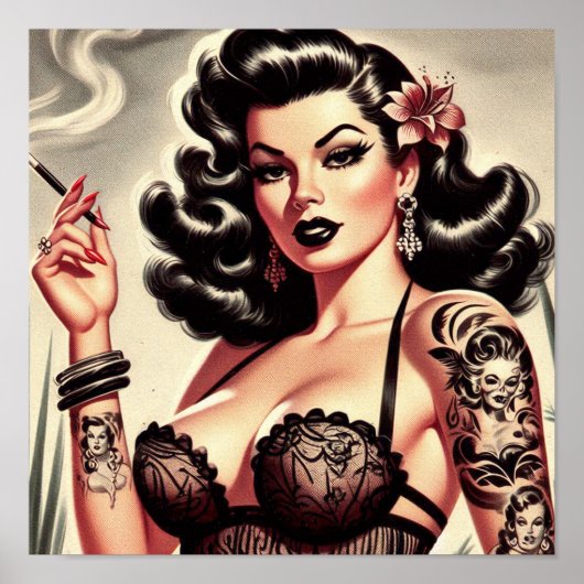 Tattoo Pin-up Poster (Voorkant)