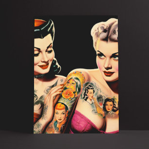  Tattoo Pin-ups Briefkaart